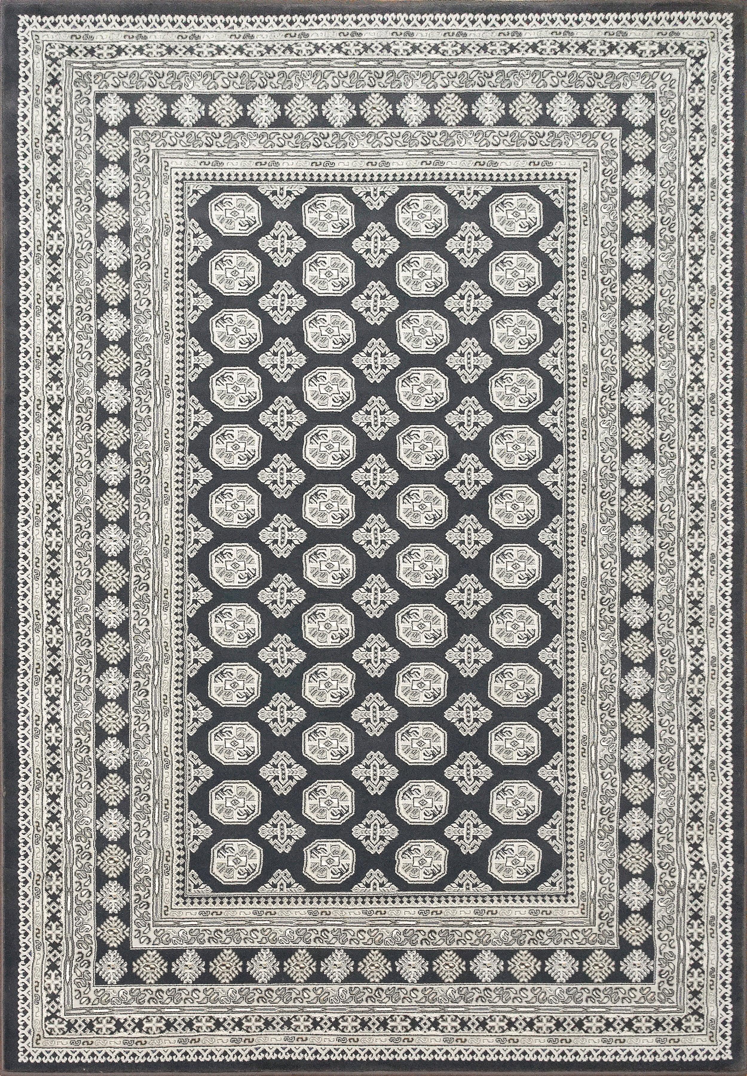 ANCIENT GARDEN 57102-3636 CHARCOAL/SILVER - Modern Rug Importers