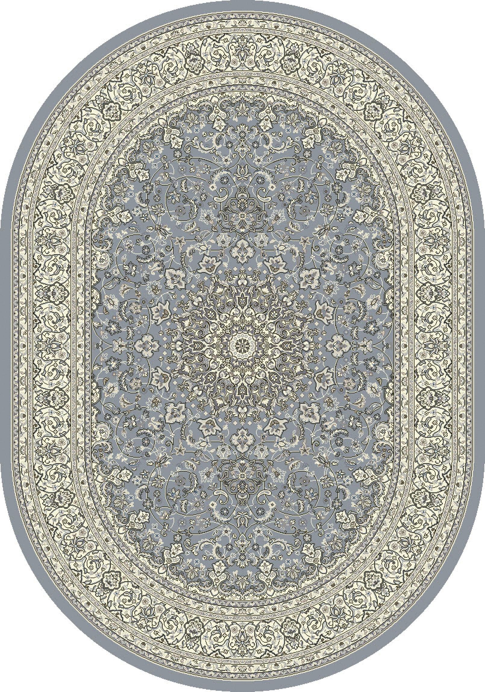 ANCIENT GARDEN 57119-4646 STEEL BLUE/CREAM - Modern Rug Importers