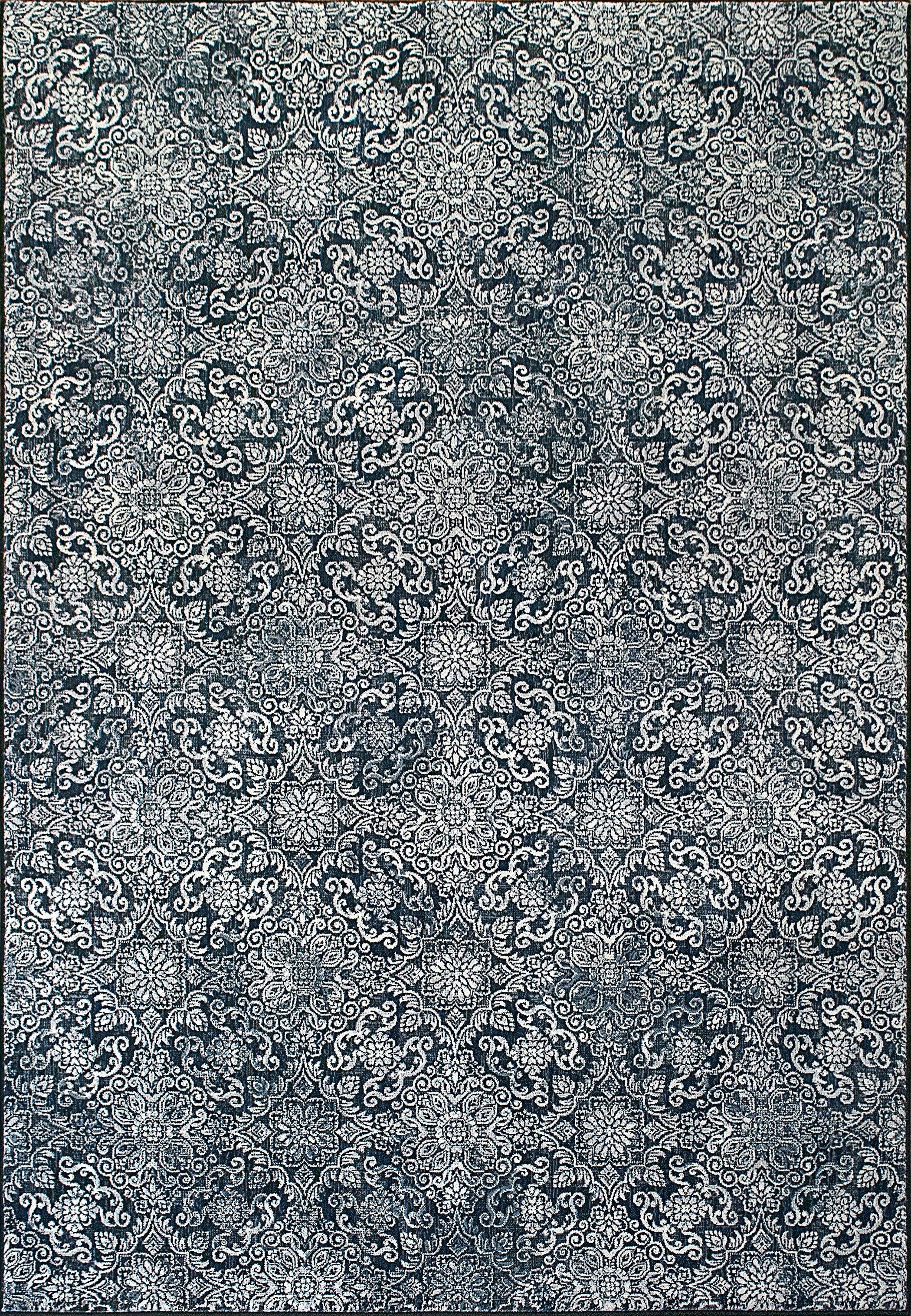 ANCIENT GARDEN 57162-3696 STEEL BLUE - Modern Rug Importers