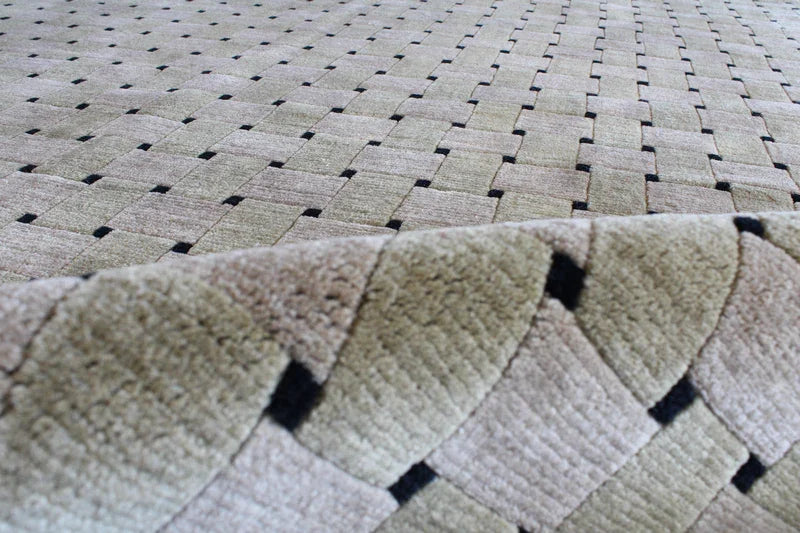 Indian Hand Knotted Wool Rug - Modern Rug Importers