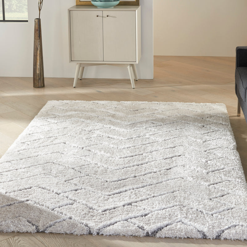Nourison Dreamy Shag DRS03 Ivory/Grey Modern & Contemporary Indoor Rug