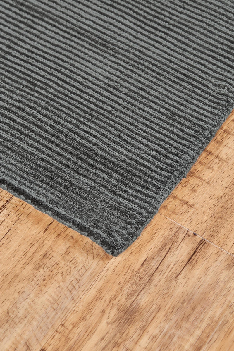 Batisse Luxe Viscose Handwoven Rug, Charcoal Gray, 9ft - 6in x 13ft - 6in Area Rug - Modern Rug Importers