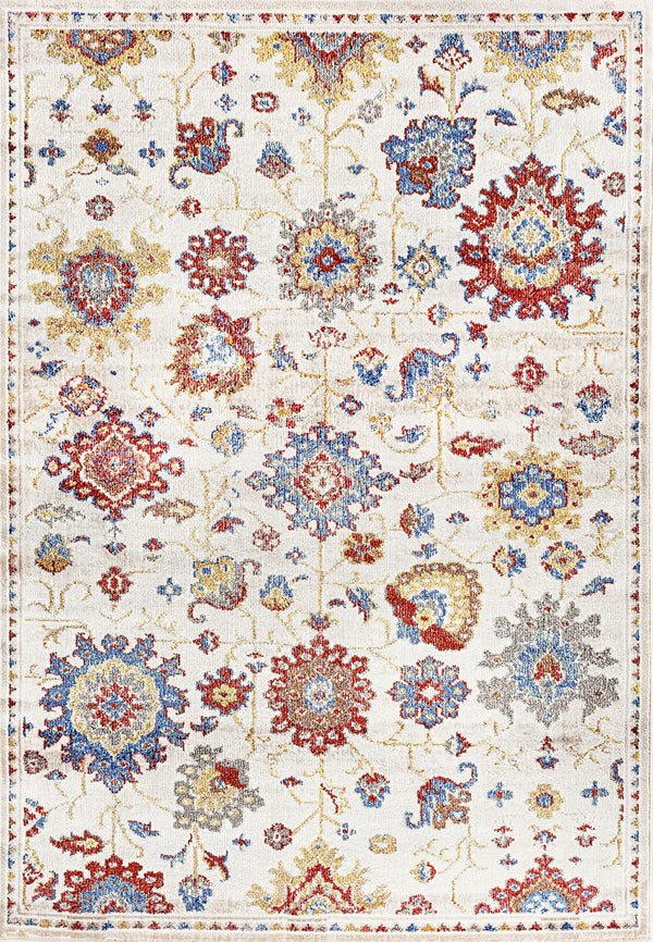 FALCON 6800-999 IVORY GREY BLUE RED GOLD - Modern Rug Importers