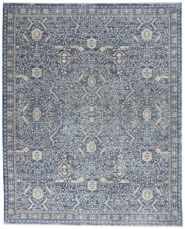 Nourison Lustrous Weave LUW03 Blue Floral Indoor Rug