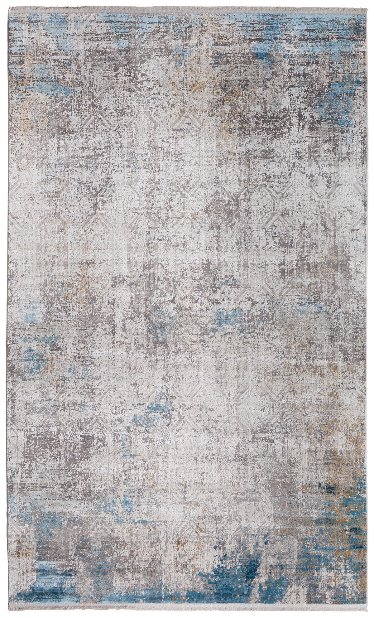 Blue Gray Abstract Rug