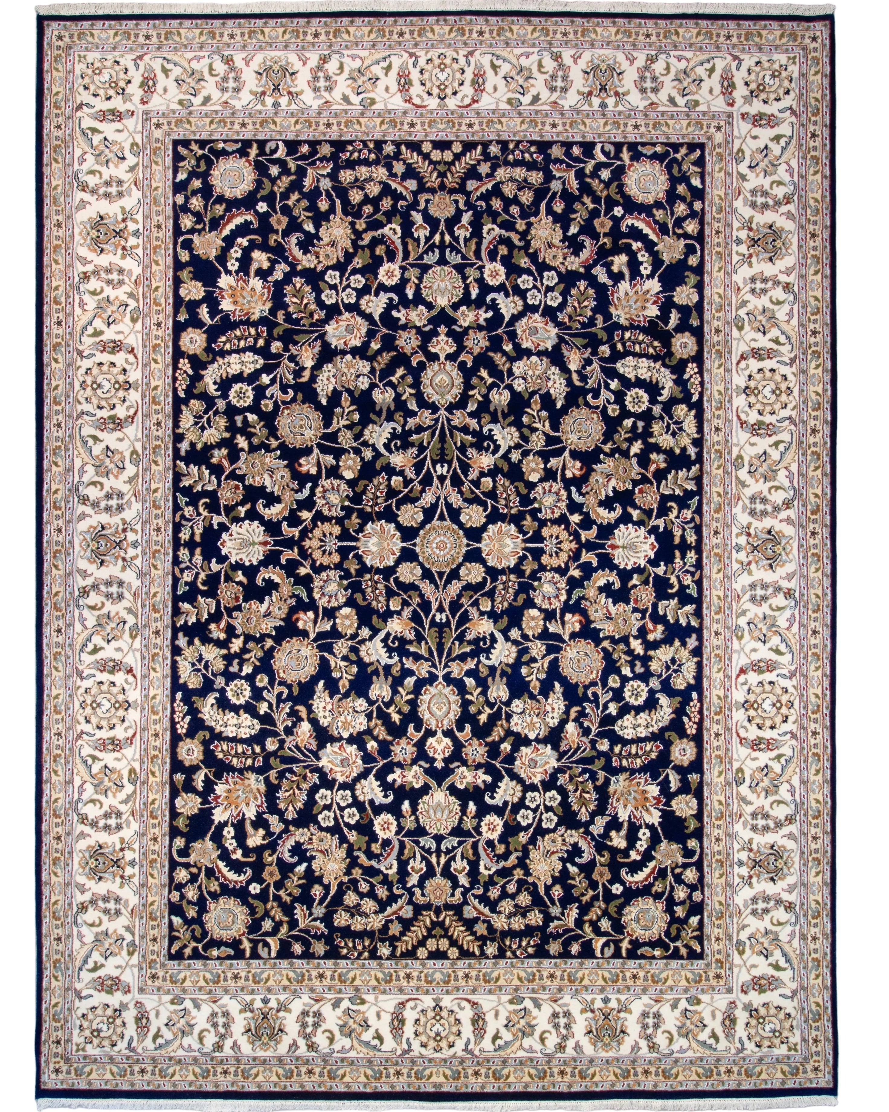 Full Image view of a fine handknotted Persian Design 9x12 rug made in India