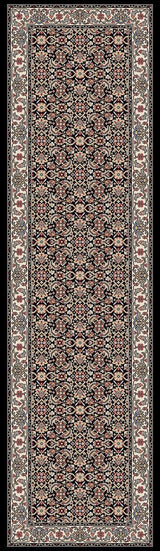 ANCIENT GARDEN 57011-3263 BLACK/IVORY - Modern Rug Importers