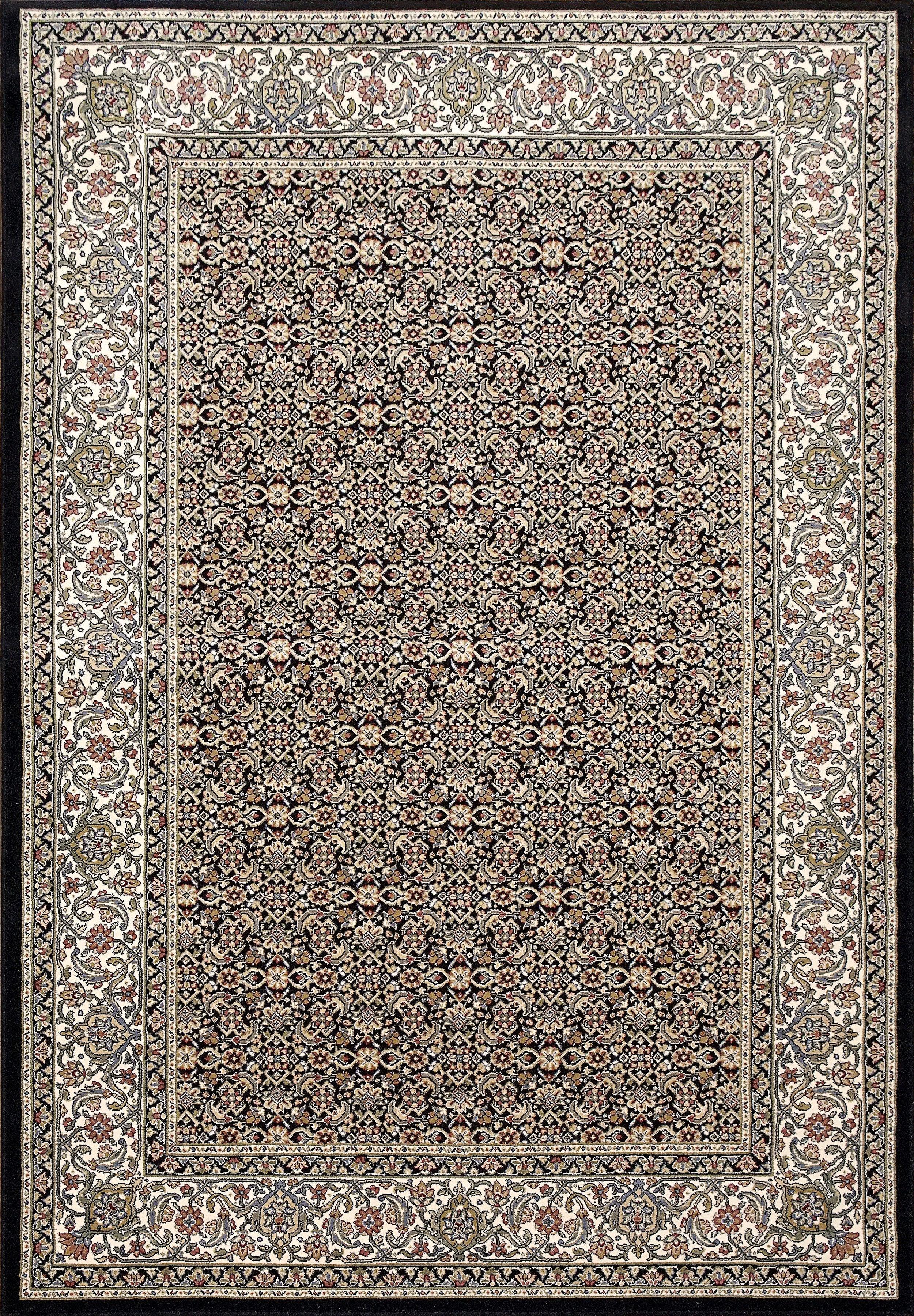 ANCIENT GARDEN 57011-3263 BLACK/IVORY - Modern Rug Importers