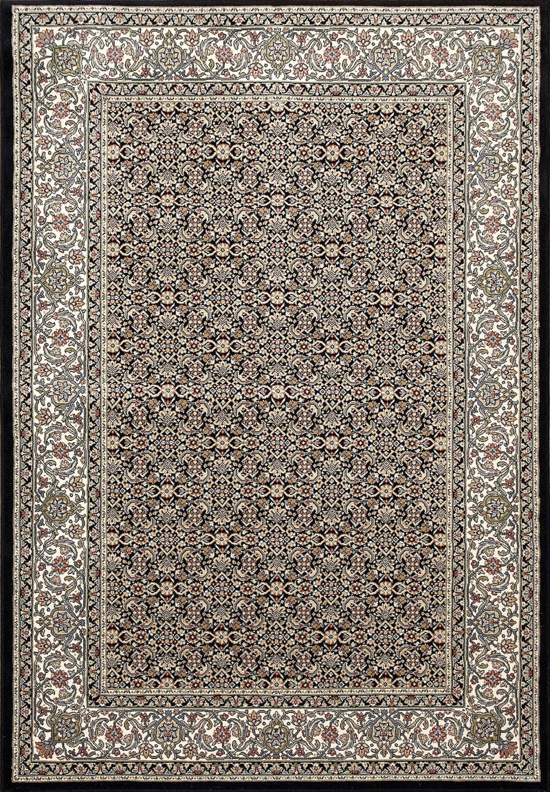 ANCIENT GARDEN 57011-3263 BLACK/IVORY - Modern Rug Importers