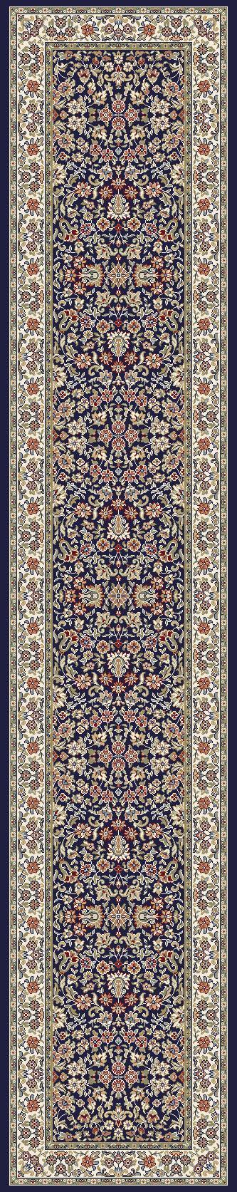 ANCIENT GARDEN 57078-3434 BLUE/IVORY - Modern Rug Importers