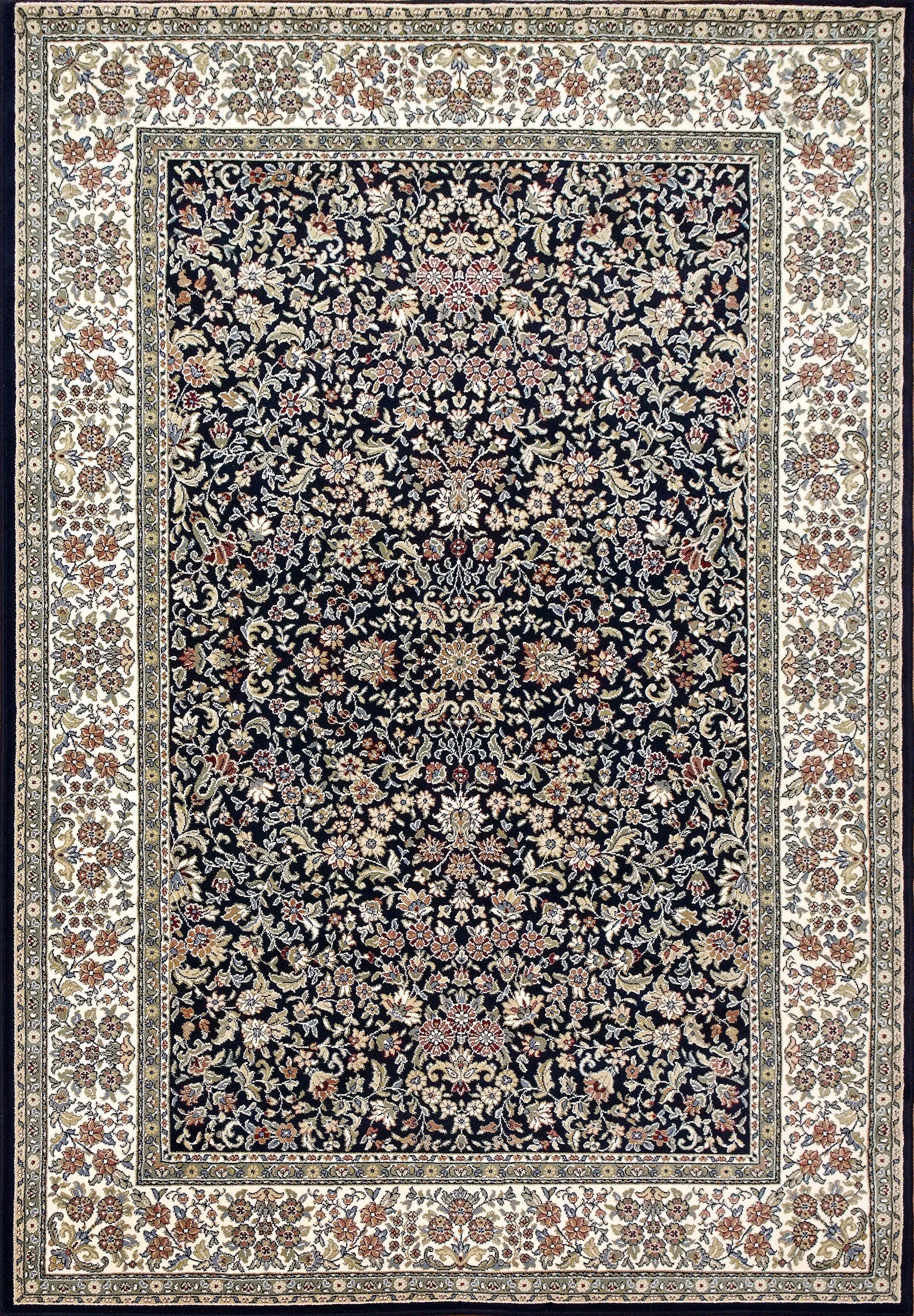 ANCIENT GARDEN 57078-3434 BLUE/IVORY - Modern Rug Importers