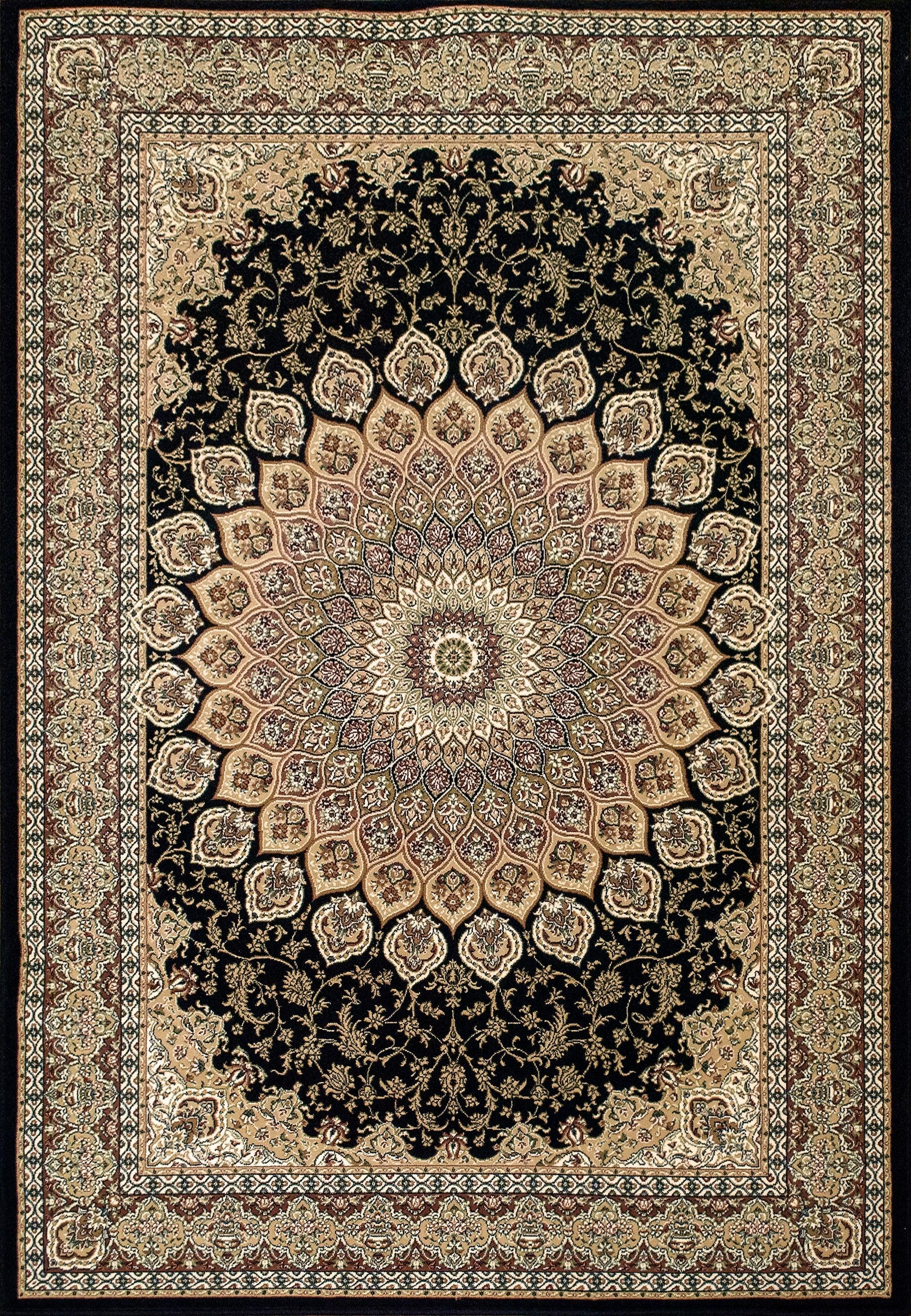 ANCIENT GARDEN 57090-3484 NAVY - Modern Rug Importers