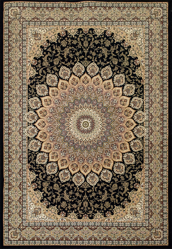 ANCIENT GARDEN 57090-3484 NAVY - Modern Rug Importers