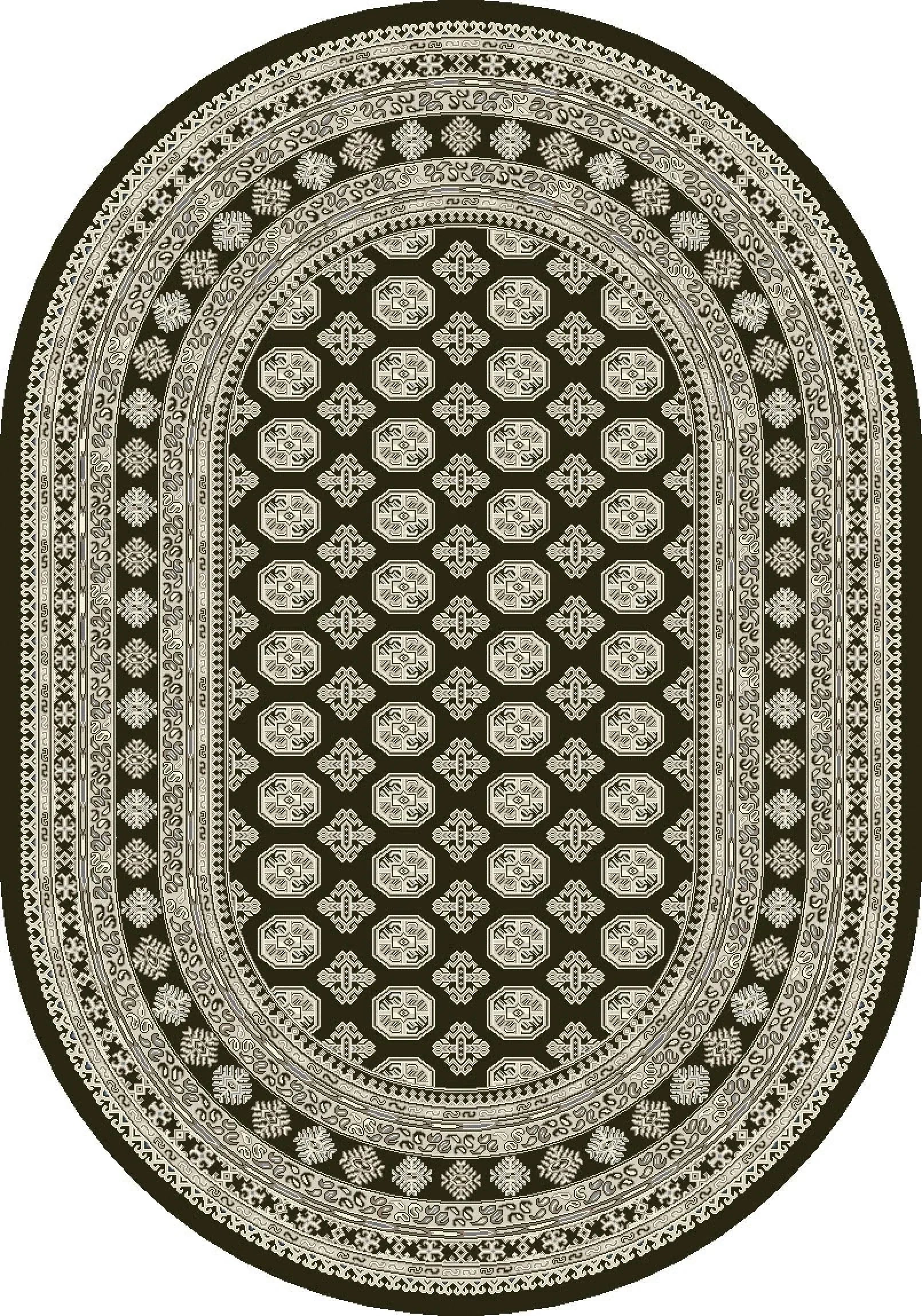 ANCIENT GARDEN 57102-3636 CHARCOAL/SILVER - Modern Rug Importers
