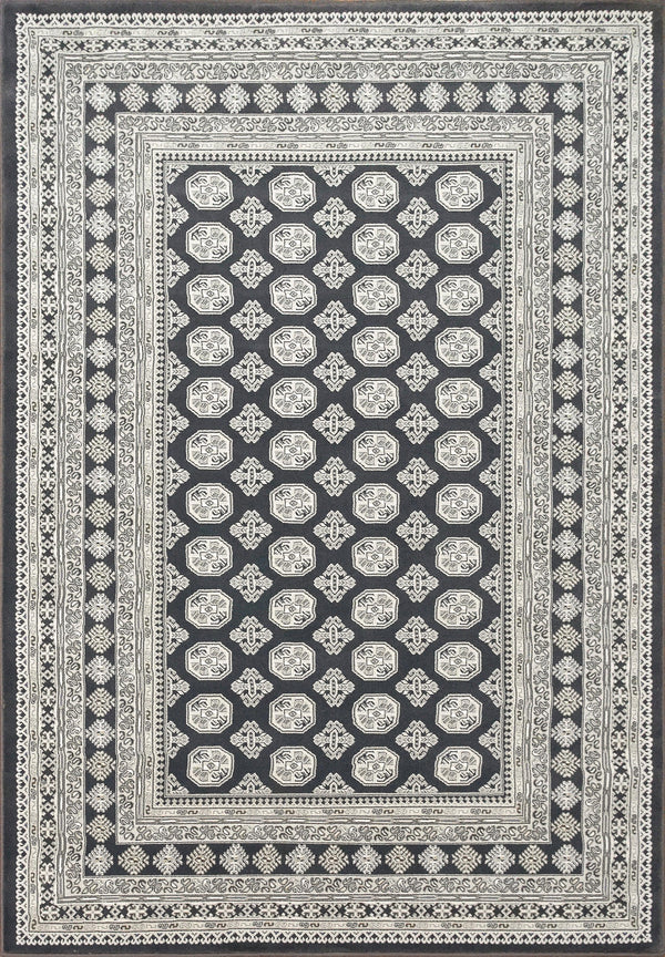 ANCIENT GARDEN 57102-3636 CHARCOAL/SILVER - Modern Rug Importers