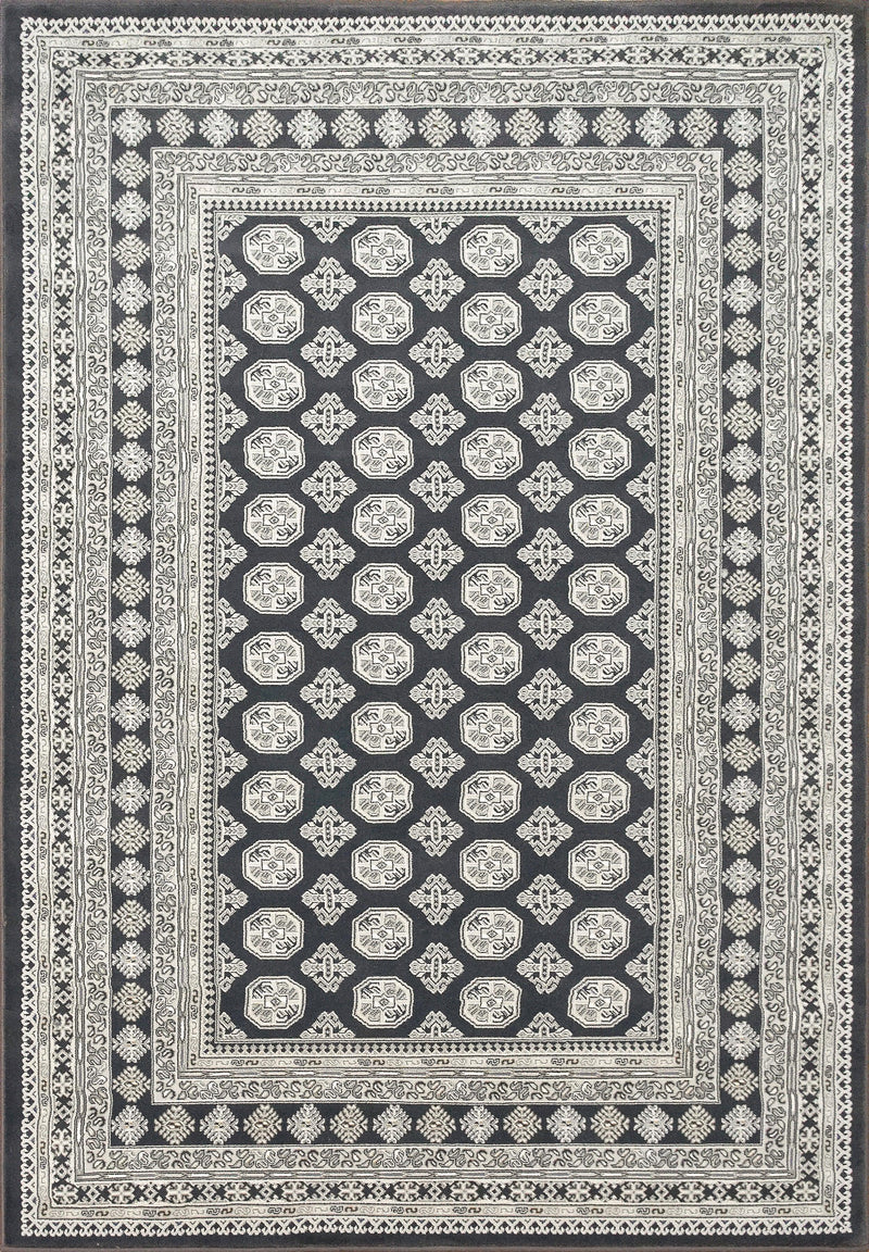 ANCIENT GARDEN 57102-3636 CHARCOAL/SILVER - Modern Rug Importers