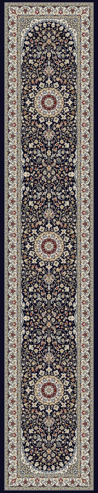 ANCIENT GARDEN 57119-3434 BLUE/IVORY - Modern Rug Importers