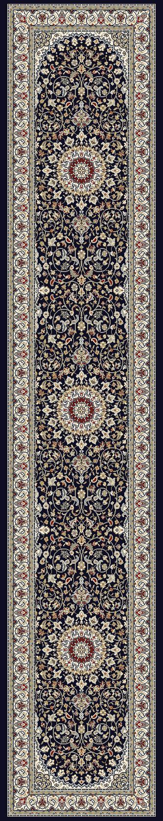 ANCIENT GARDEN 57119-3434 BLUE/IVORY - Modern Rug Importers