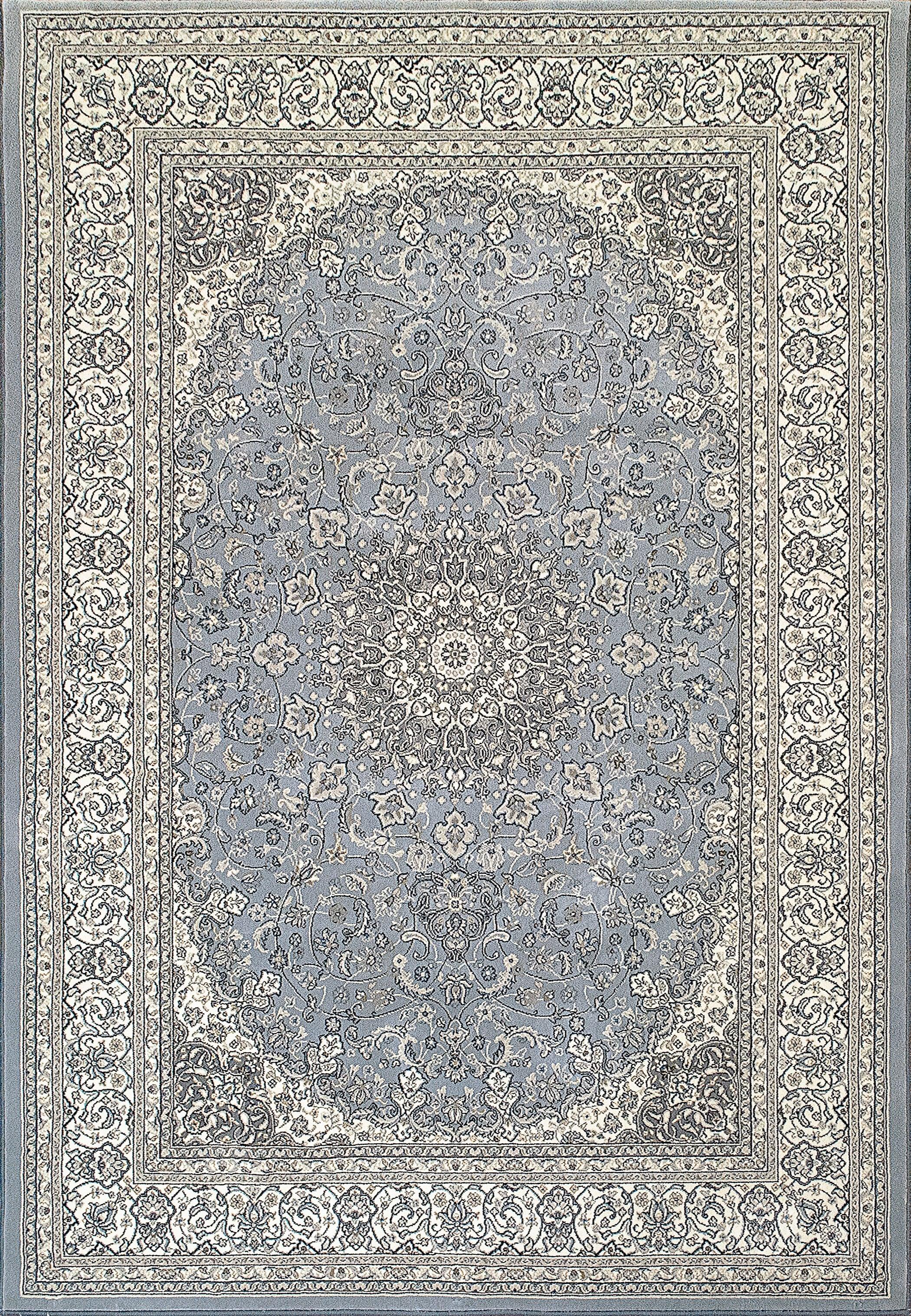 ANCIENT GARDEN 57119-4646 STEEL BLUE/CREAM - Modern Rug Importers