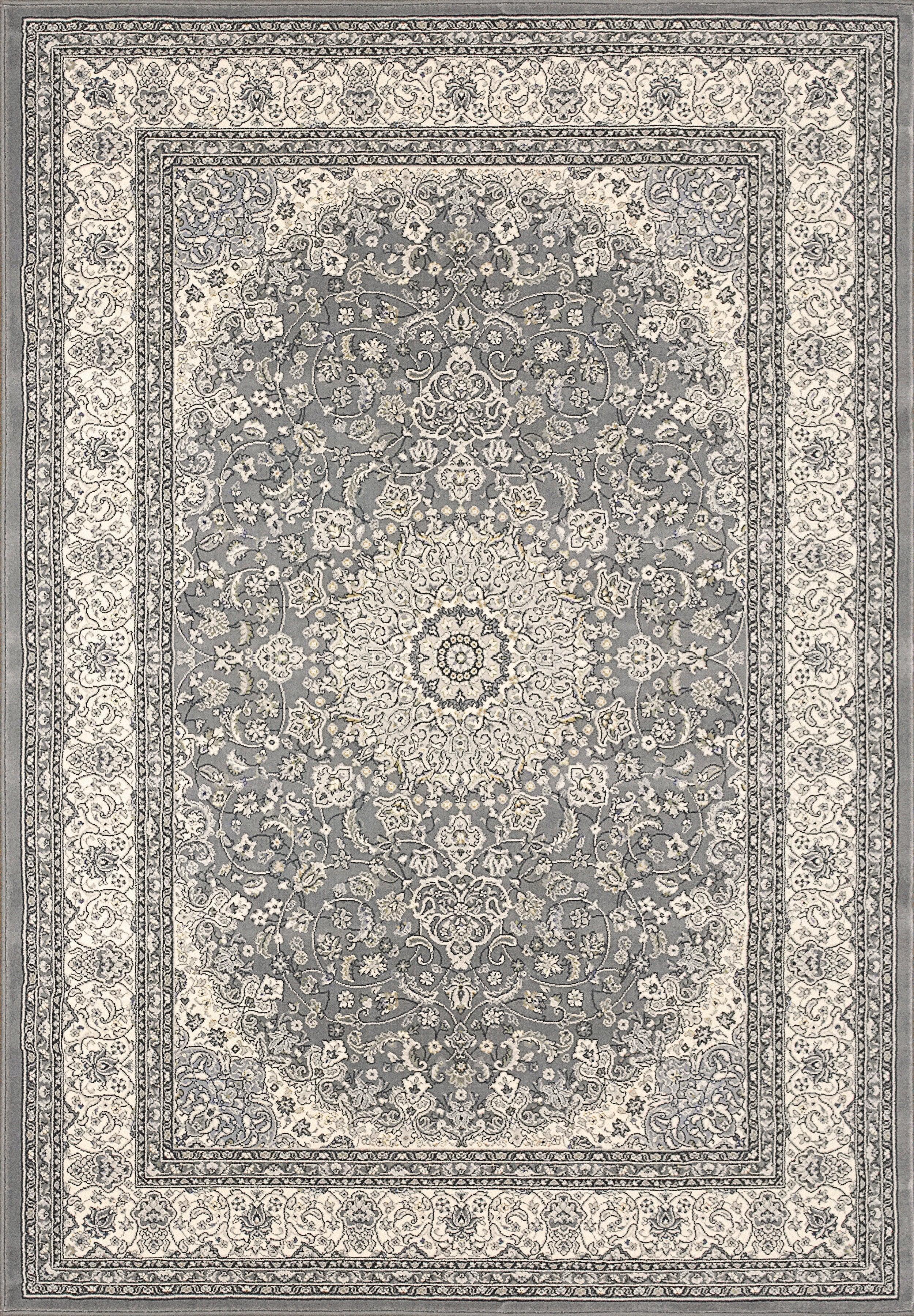 ANCIENT GARDEN 57119-5666 GREY/CREAM - Modern Rug Importers
