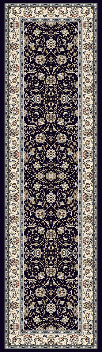 ANCIENT GARDEN 57120-3464 BLUE/IVORY - Modern Rug Importers