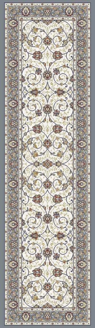 ANCIENT GARDEN 57120-6454 IVORY/LIGHT BLUE - Modern Rug Importers