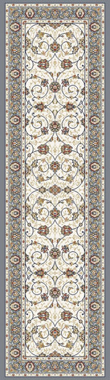 ANCIENT GARDEN 57120-6454 IVORY/LIGHT BLUE - Modern Rug Importers