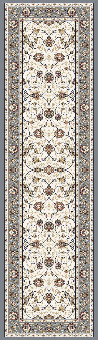 ANCIENT GARDEN 57120-6454 IVORY/LIGHT BLUE - Modern Rug Importers