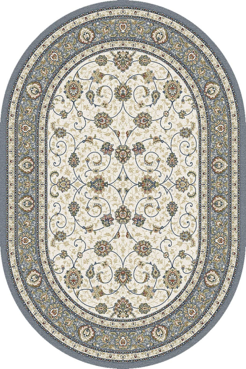 ANCIENT GARDEN 57120-6454 IVORY/LIGHT BLUE - Modern Rug Importers