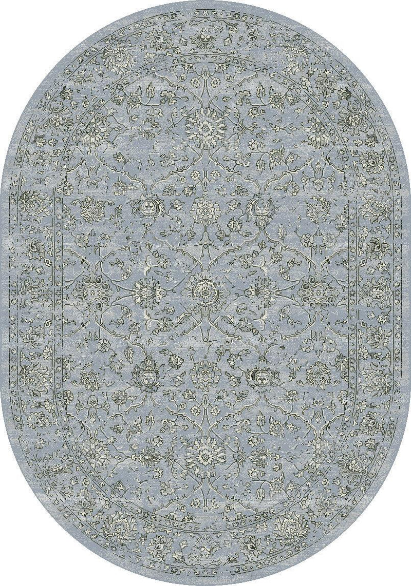 ANCIENT GARDEN 57136-4646 STEEL BLUE/CREAM - Modern Rug Importers