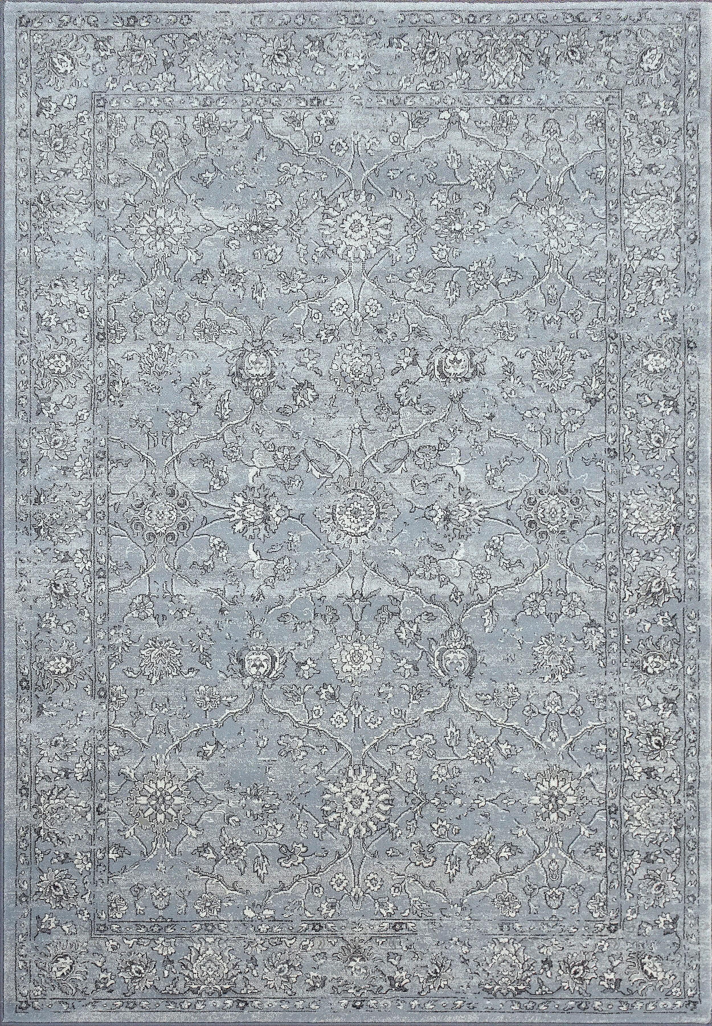 ANCIENT GARDEN 57136-4646 STEEL BLUE/CREAM - Modern Rug Importers