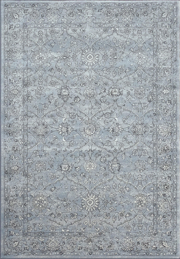 ANCIENT GARDEN 57136-4646 STEEL BLUE/CREAM - Modern Rug Importers
