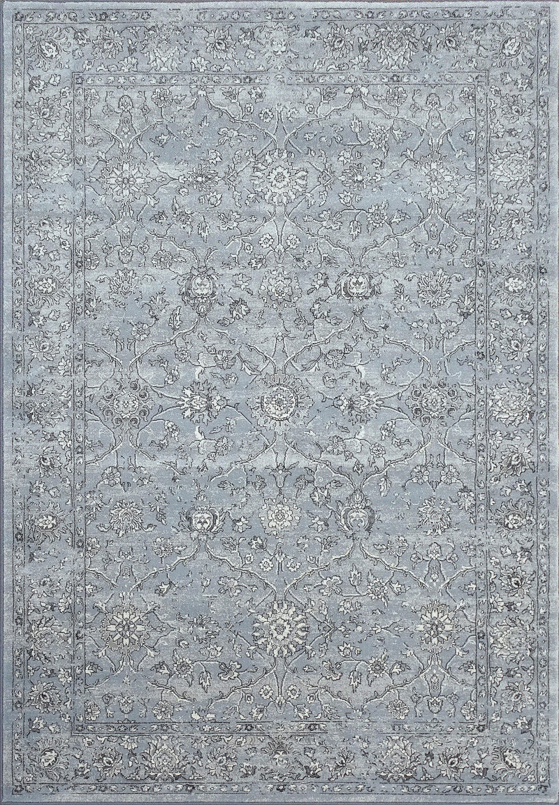 ANCIENT GARDEN 57136-4646 STEEL BLUE/CREAM - Modern Rug Importers