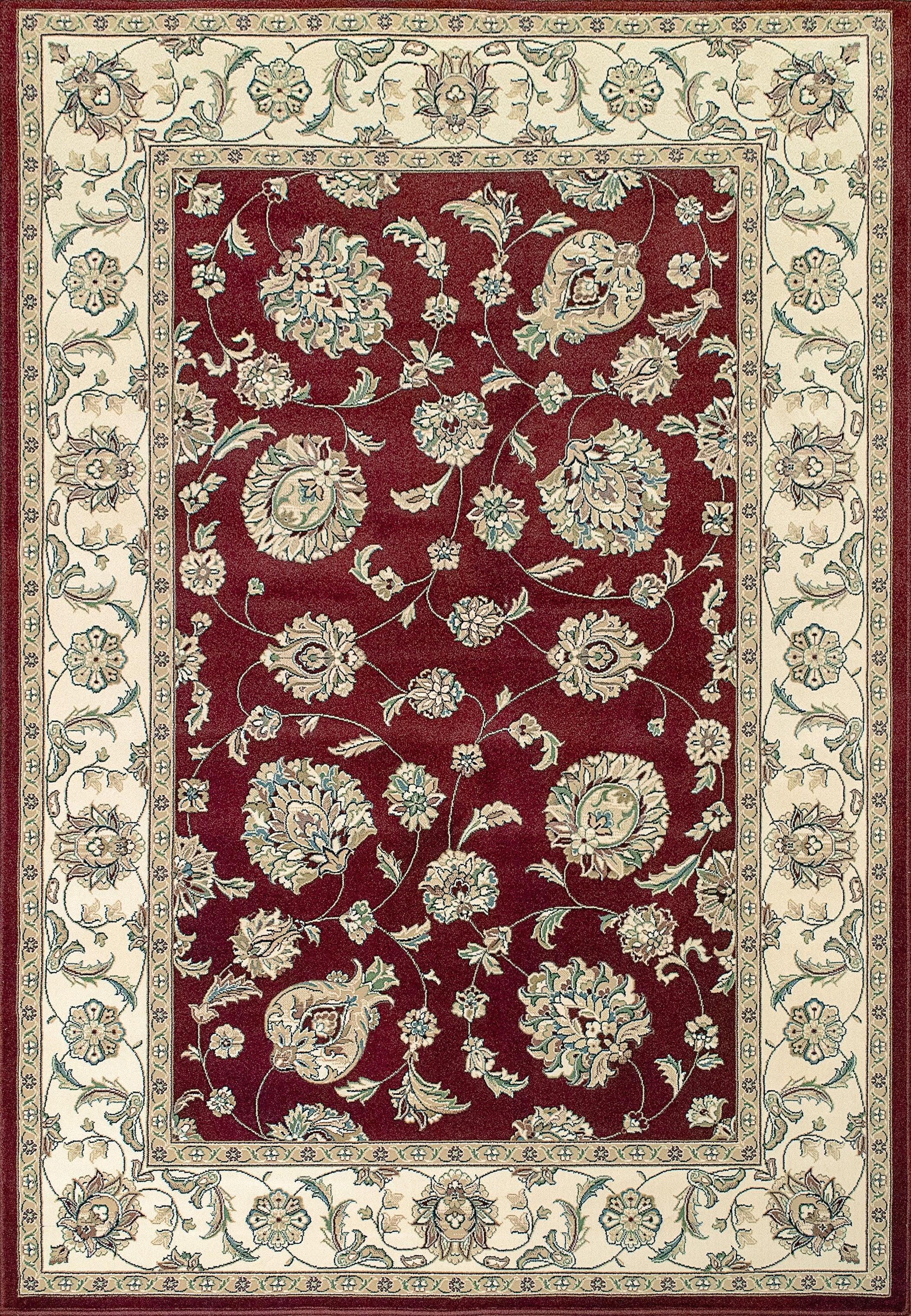 ANCIENT GARDEN 57365-1464 RED/IVORY - Modern Rug Importers