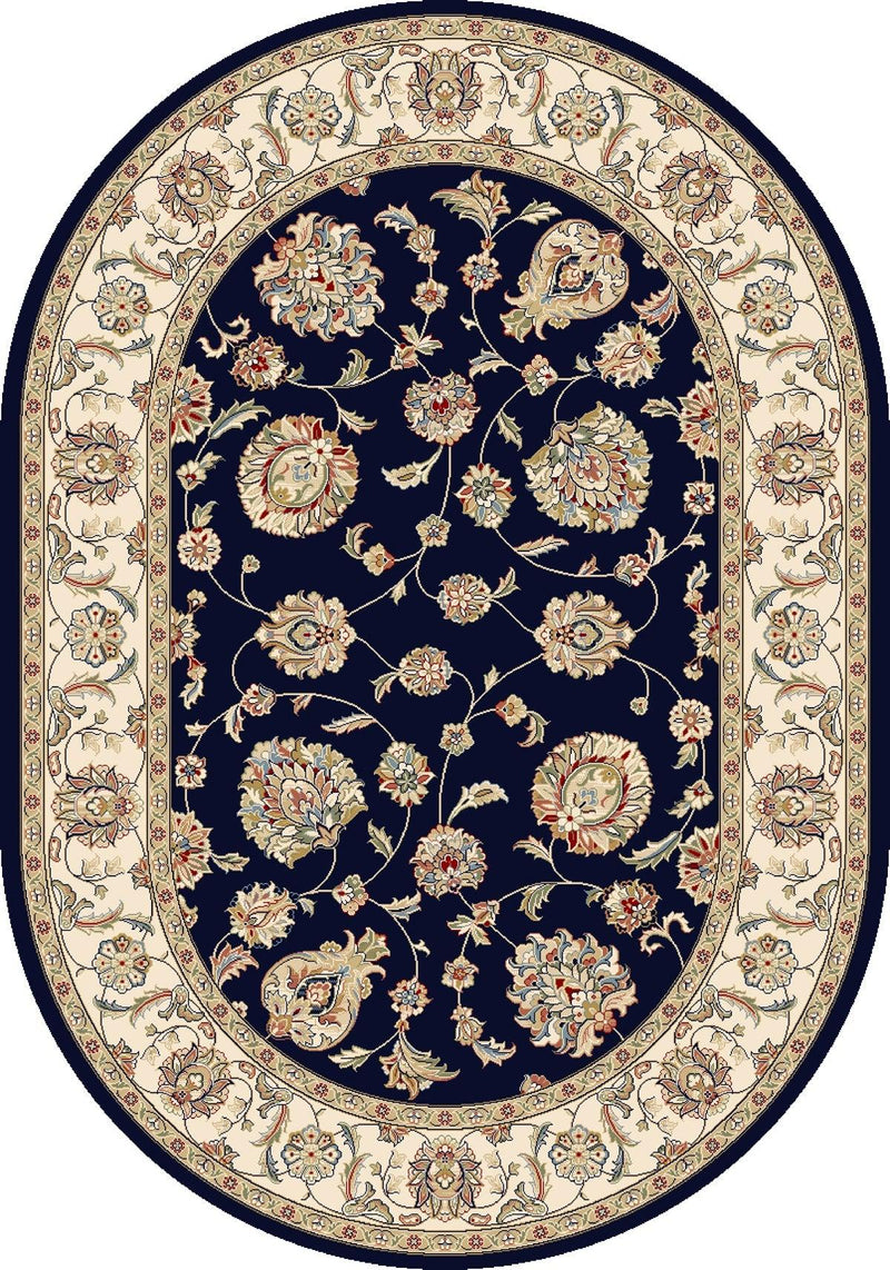 ANCIENT GARDEN 57365-3464 BLUE/IVORY - Modern Rug Importers