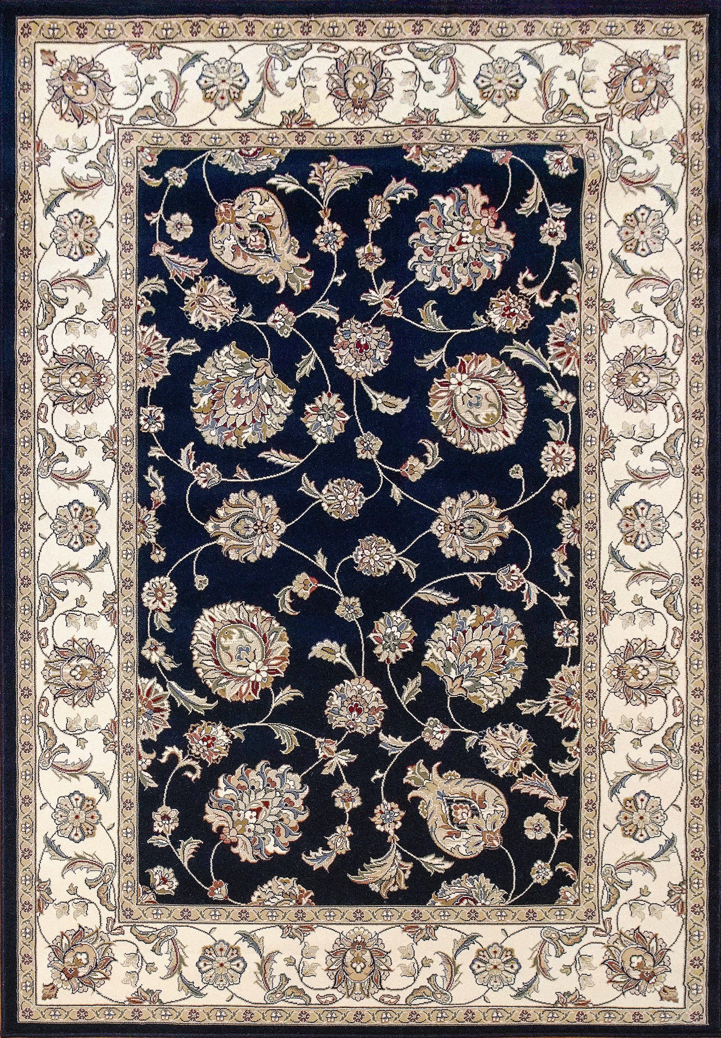 ANCIENT GARDEN 57365-3464 BLUE/IVORY - Modern Rug Importers