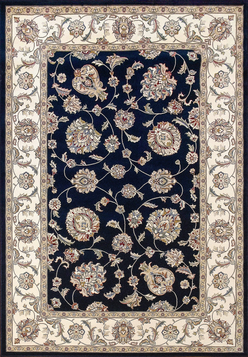ANCIENT GARDEN 57365-3464 BLUE/IVORY - Modern Rug Importers