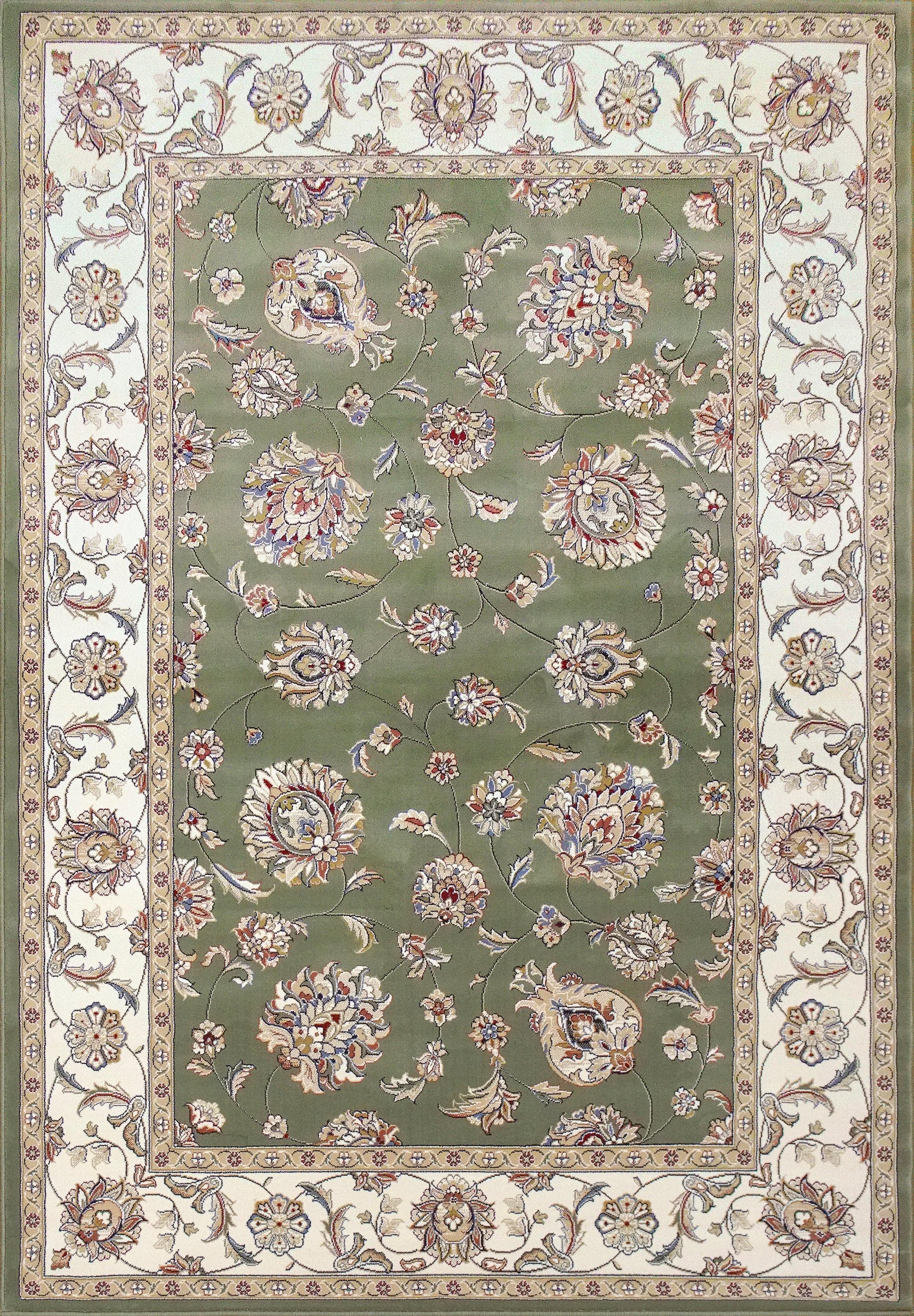 ANCIENT GARDEN 57365-4464 GREEN/IVORY - Modern Rug Importers