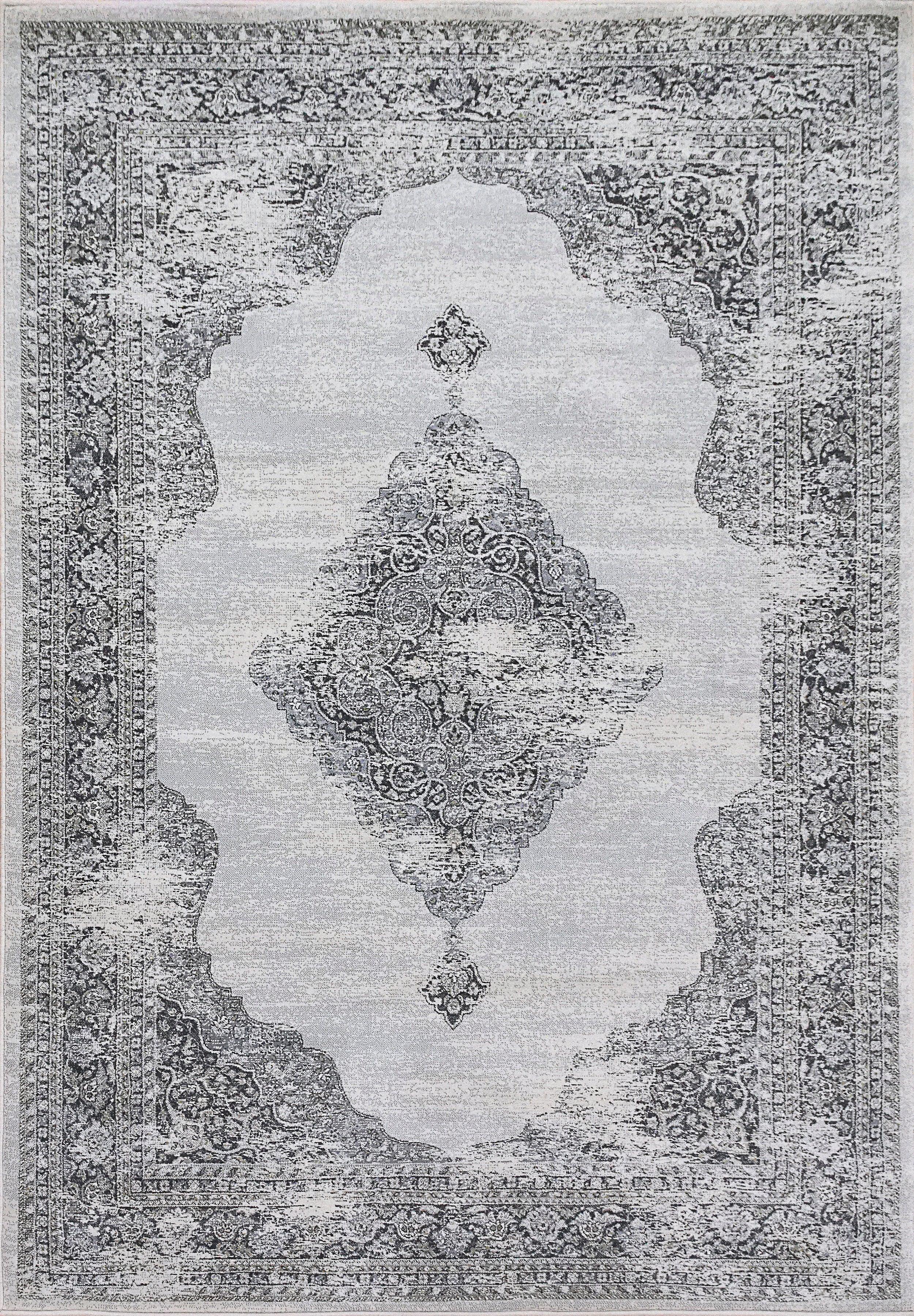 ANCIENT GARDEN 57557-9696 SOFT GREY/CREAM - Modern Rug Importers