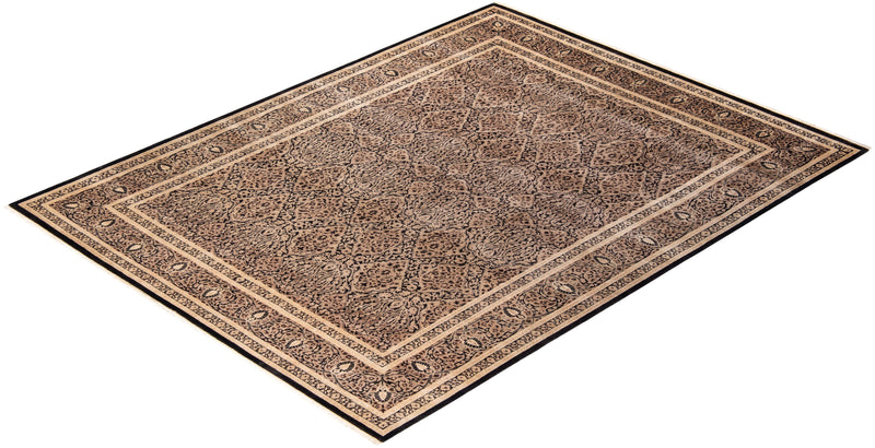 One-of-a-Kind Imported Hand-knotted Area Rug  - Black, 8' 1" x 10' 5" - Modern Rug Importers