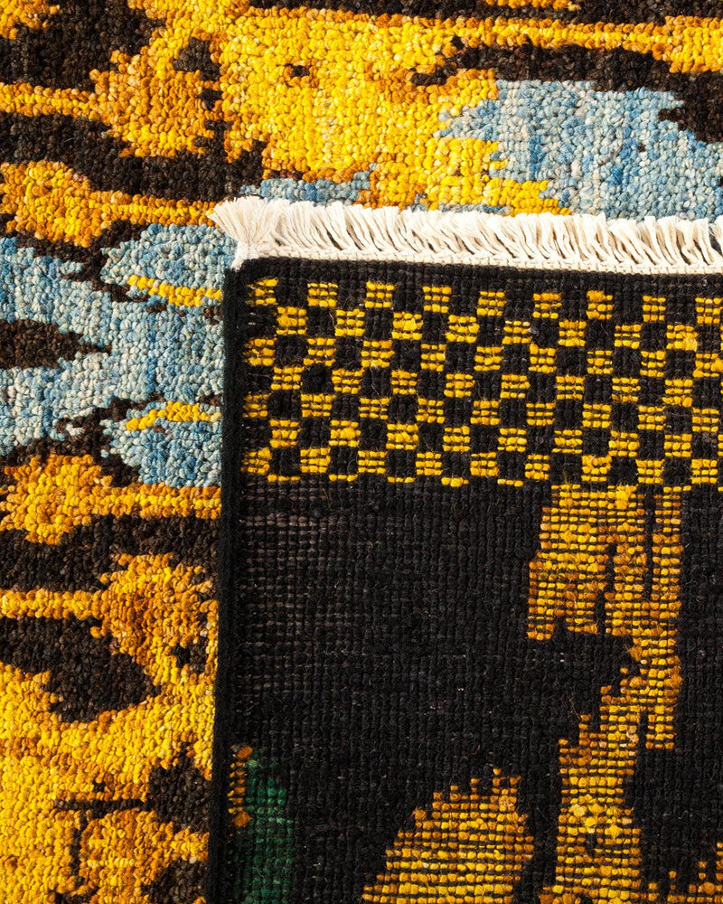 One-of-a-Kind Imported Hand-knotted Area Rug  - Black, 9' 1" x 12' 5" - Modern Rug Importers