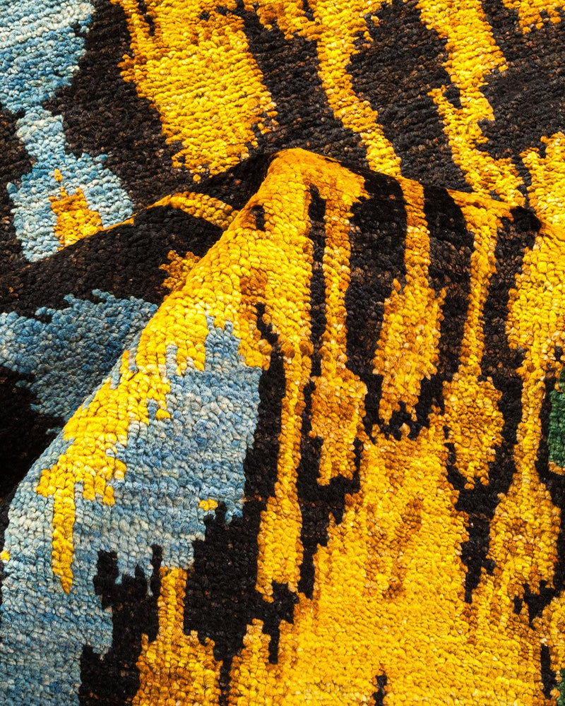 One-of-a-Kind Imported Hand-knotted Area Rug  - Black, 9' 1" x 12' 5" - Modern Rug Importers