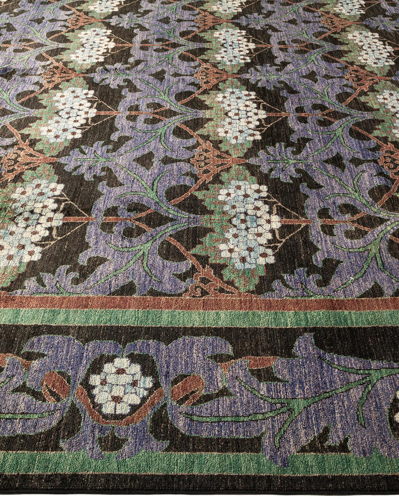 One-of-a-Kind Imported Hand-knotted Area Rug  - Black, 9' 10" x 13' 8" - Modern Rug Importers