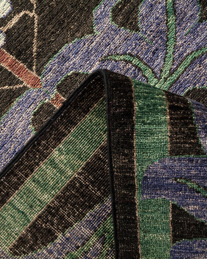 One-of-a-Kind Imported Hand-knotted Area Rug  - Black, 9' 10" x 13' 8" - Modern Rug Importers