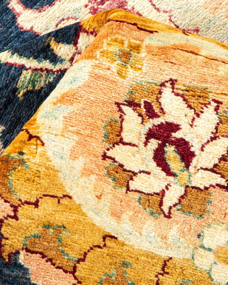 One-of-a-Kind Imported Hand-Knotted Area Rug  - Blue, 6' 0" x 8' 10" - Modern Rug Importers