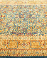 One-of-a-Kind Imported Hand-Knotted Area Rug  - Blue, 6' 1" x 9' 4" - Modern Rug Importers