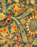 One-of-a-Kind Imported Hand-Knotted Area Rug  - Blue, 6' 1" x 9' 4" - Modern Rug Importers