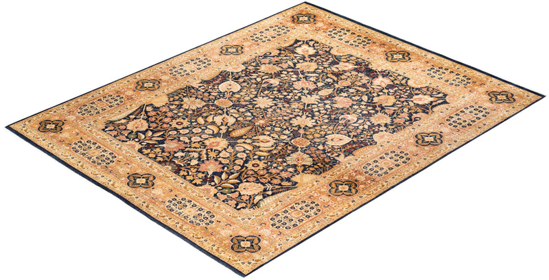 One-of-a-Kind Imported Hand-Knotted Area Rug  - Blue, 7' 10" x 10' 1" - Modern Rug Importers