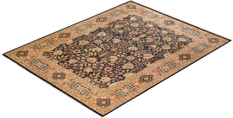 One-of-a-Kind Imported Hand-Knotted Area Rug  - Blue, 8' 1" x 10' 3" - Modern Rug Importers