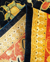 One-of-a-Kind Imported Hand-Knotted Area Rug  - Blue, 8' 1" x 9' 10" - Modern Rug Importers